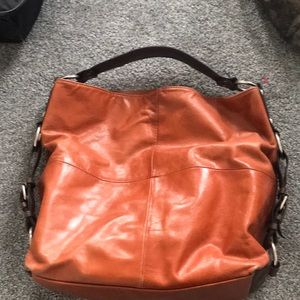 Leather tote bag